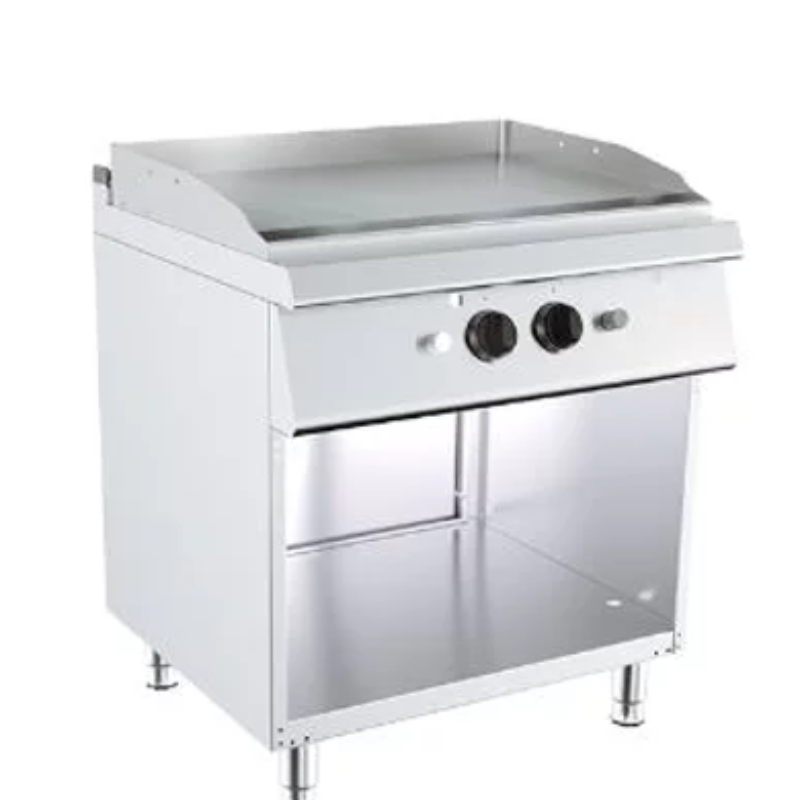 Plinski roštilj ravna krom ploča na otvorenom postolju