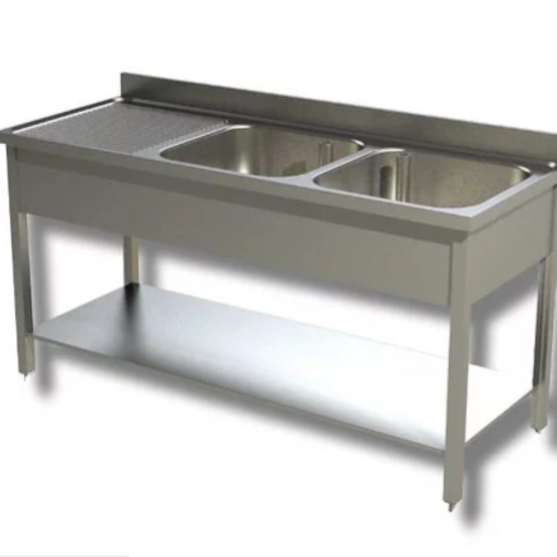 Sudoper dva korita sa ocjednom plohom lijevo 160x60x85 cm