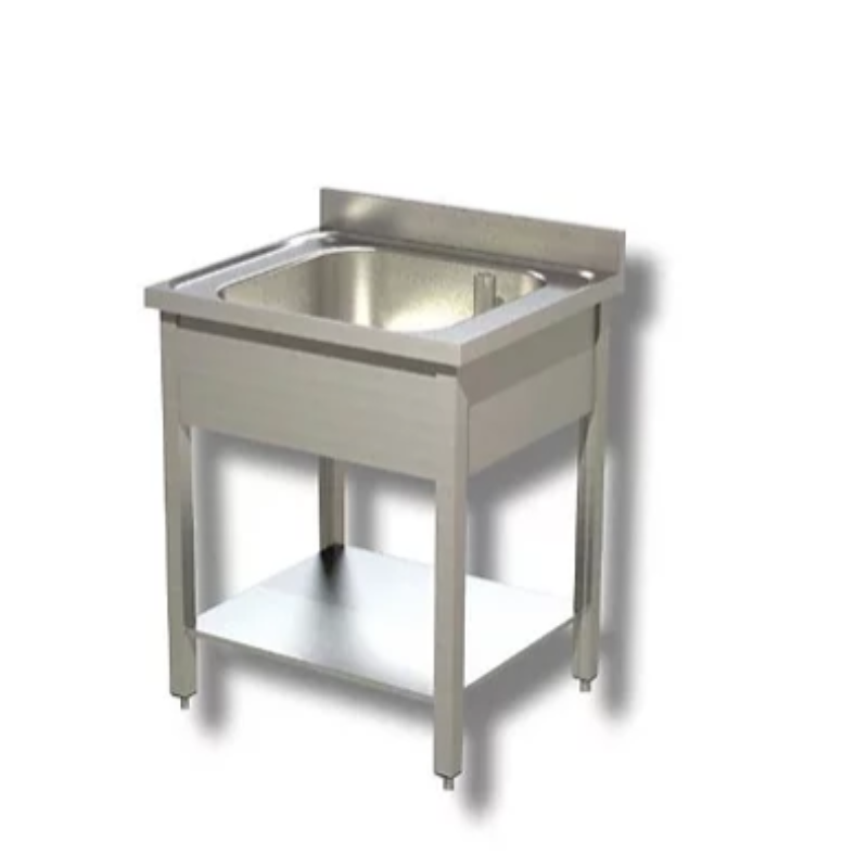 Sudoper jedno korito 500x700x850 sa policom – 304/430*