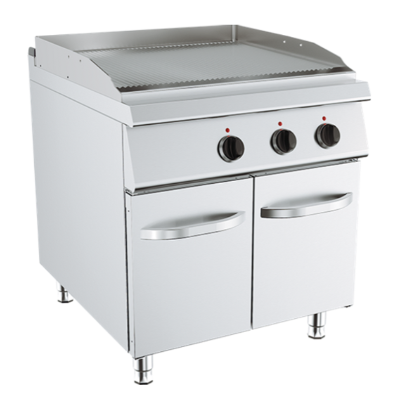 Električni roštilj rebrasta ploča na zatvorenom postolju