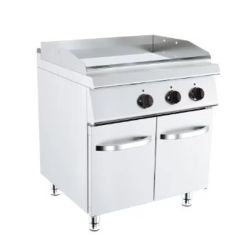 Električni roštilj ravna krom ploča na zatvorenom postolju