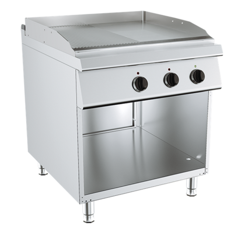 Električni roštilj kombinirana ploča na otvorenom postolju