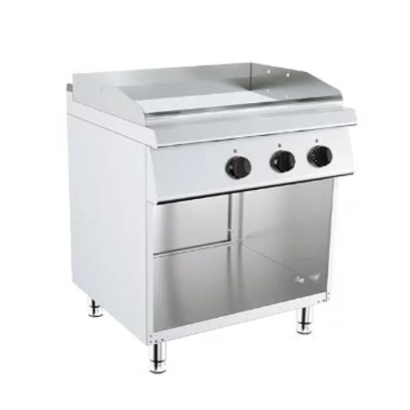 Električni roštilj ravna krom ploča na otvorenom postolju