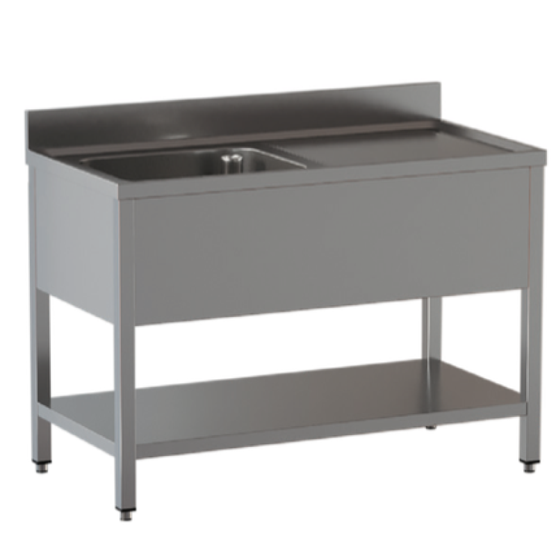 Sudoper jedno korito sa ocjednom plohom desno 1000x700x850 cm